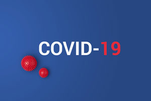 cells on solid background--text "COVID-19"